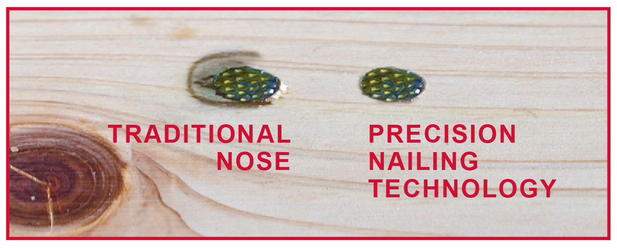 Traditional nose and precision nailing technology