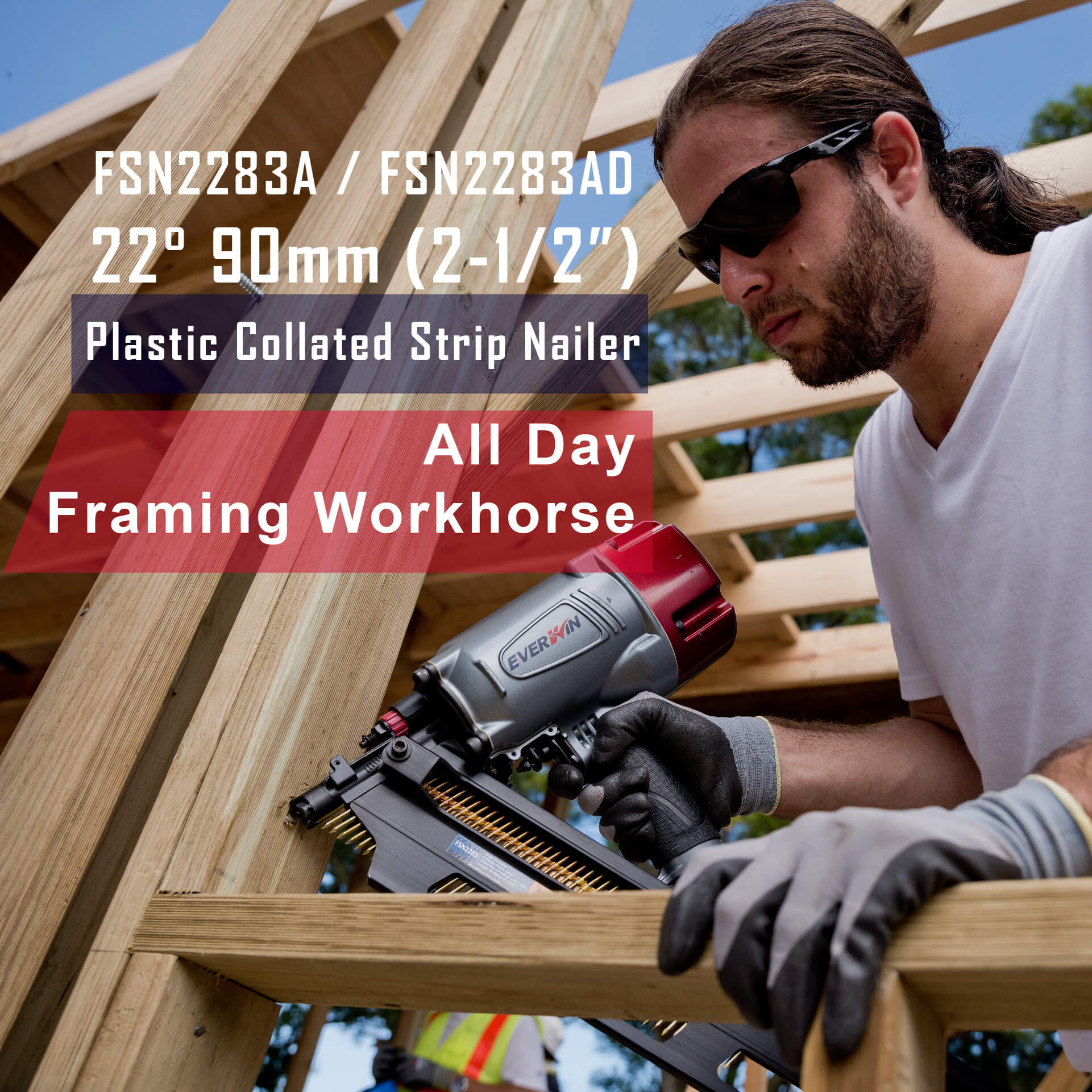 Classic Workhorse Framing Nailer Re-engineered by EVERWIN - The FSN2283AD